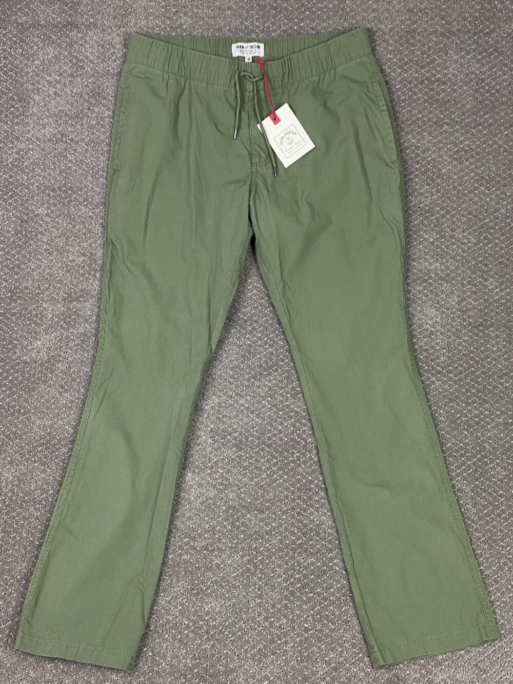 Iron and Resin Drifter Pants Mens Medium Military Green Drawstrings Cotton NEW